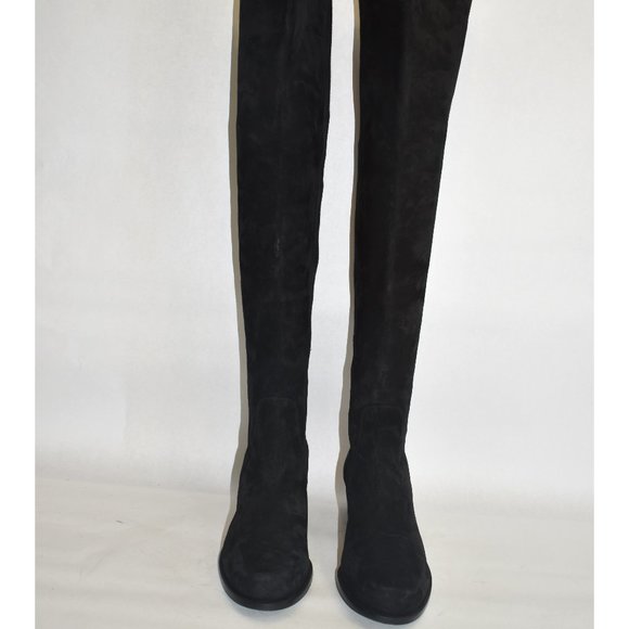 STUART WEITZMAN 'Reserve' 5050 Over the Knee Boot SUEDE BLACK 9 (P12) - Picture 3 of 10